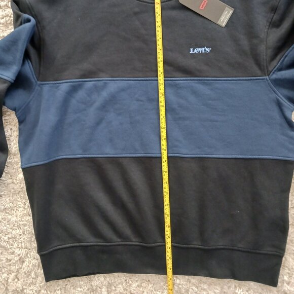 NWT Levis Men's Long Sleeve Pullover Sweater Blue Size Large Embroidered Logo - Picture 6 of 6